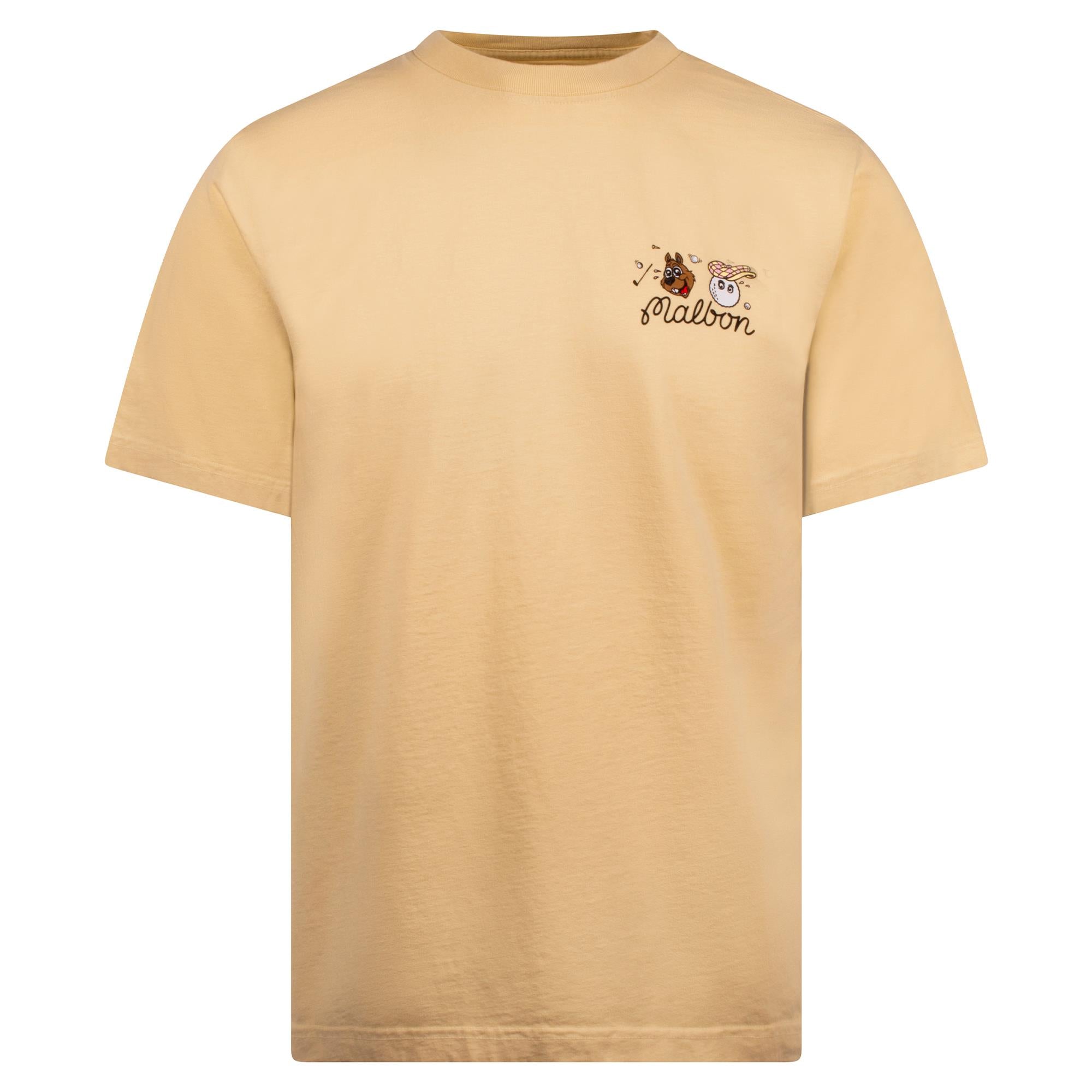 Malbon Two Man Scramble Mens SS T-Shirt Light Khaki